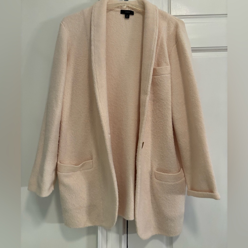 J. Crew cardigan blazer, cream size small